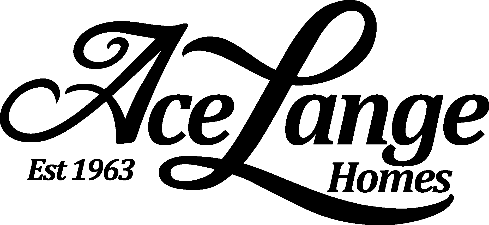 Ace Lange Homes Black Logo Vector Logo